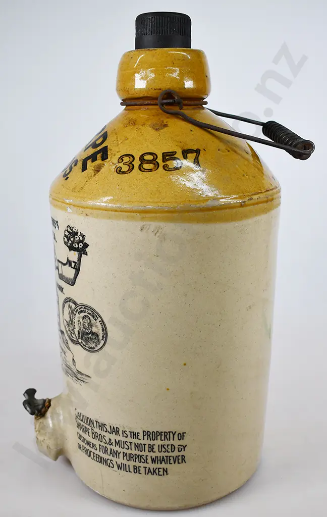 SHARPE BROS HANDS ACROSS THE SEA STONE JAR Image 1++