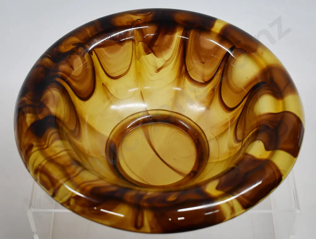AMBER CLOUD GLASS BOWL Image 1++