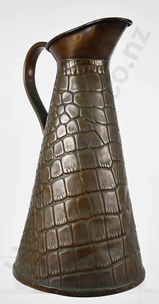 COPPER PITCHER, SNAKE SKIN PATTERN J.S & S.B Image 1++