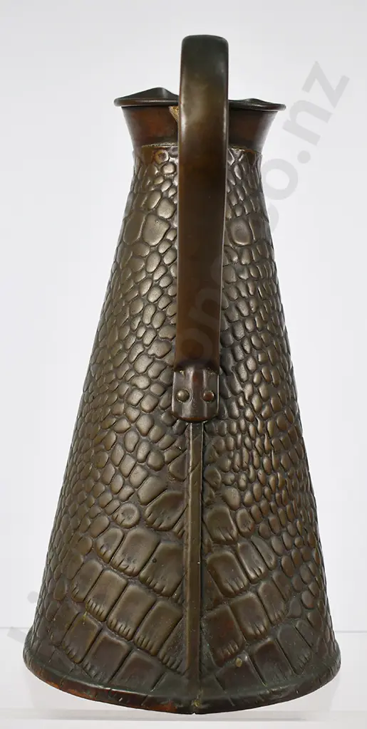 COPPER PITCHER, SNAKE SKIN PATTERN J.S & S.B Image 1++