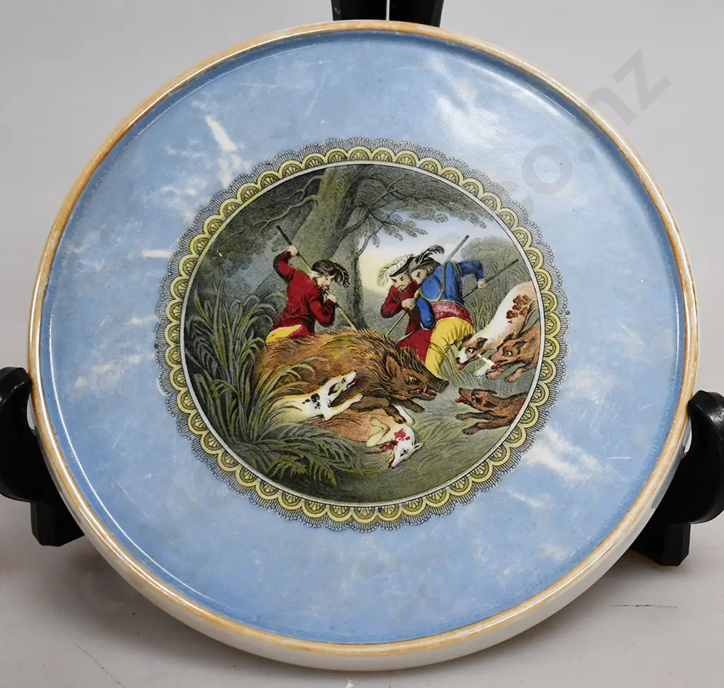 PRATTWARE TEAPOT STAND THE BOAR HUNT Image 1++