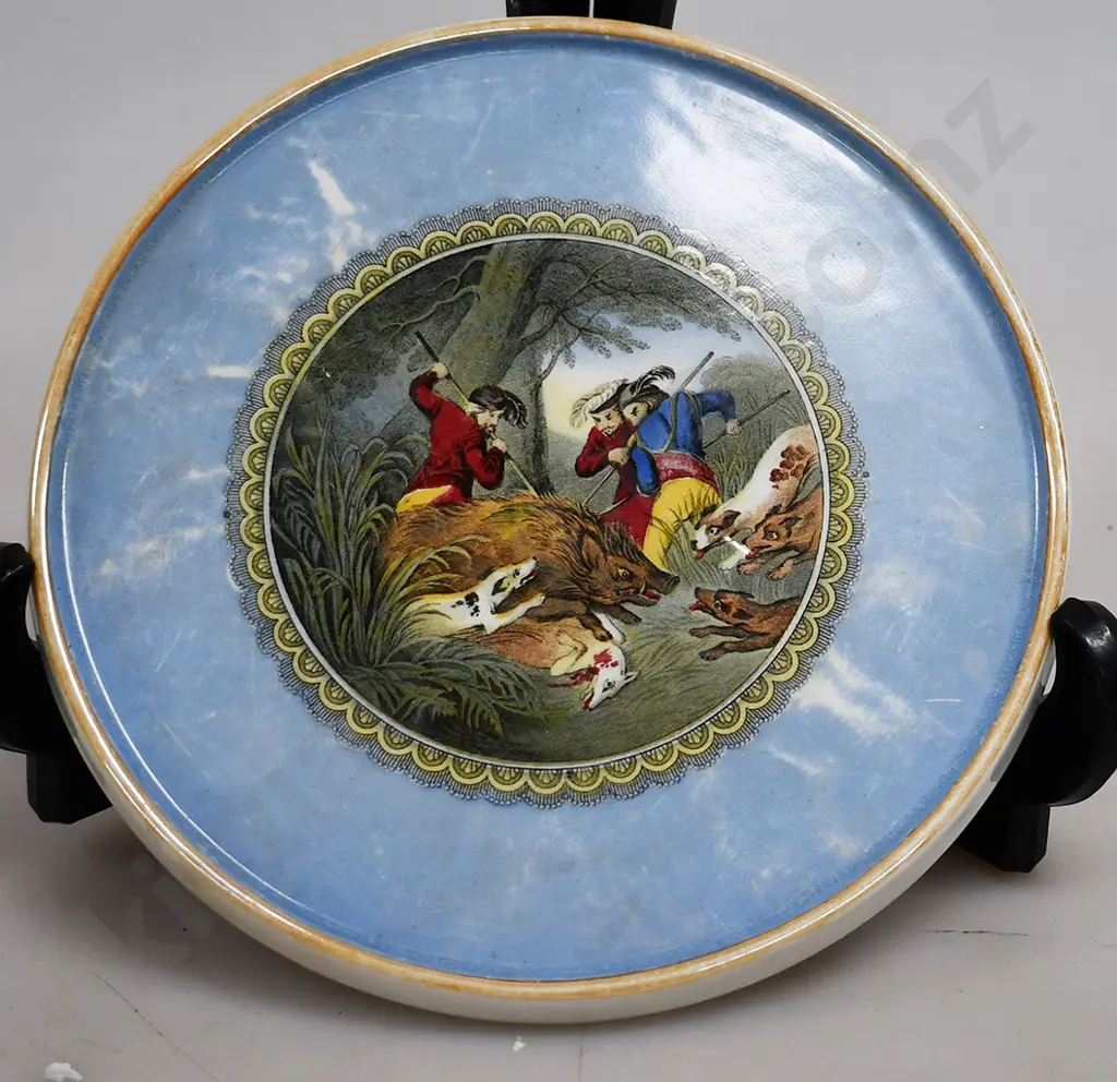 PRATTWARE TEAPOT STAND THE BOAR HUNT Image 1++