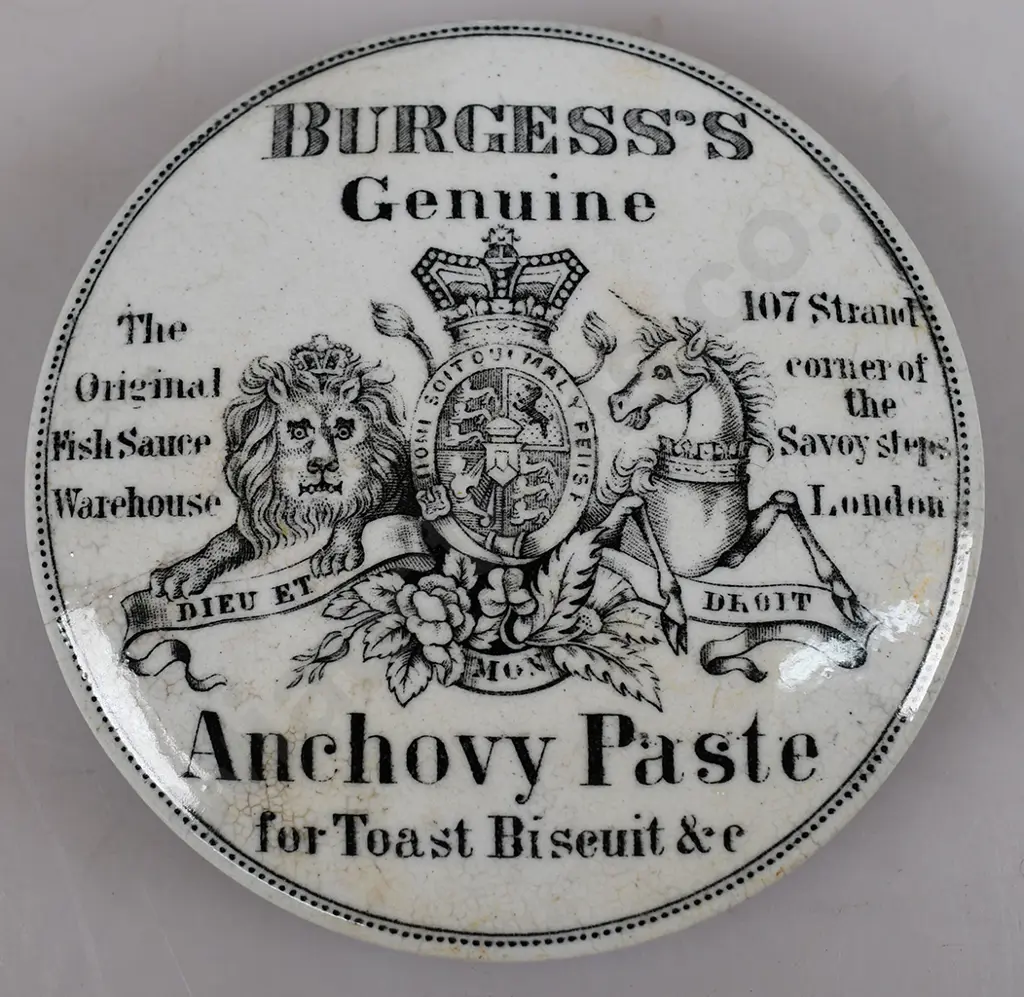 BURGESS'S ANCHOVY PASTE POT LIDS Image 1++
