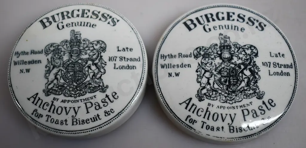 BURGESS'S ANCHOVY PASTE POT LIDS Image 1++