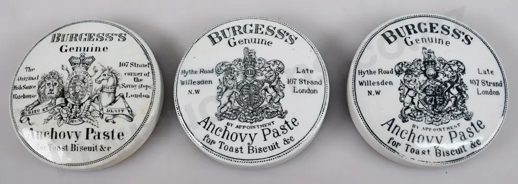 BURGESS'S ANCHOVY PASTE POT LIDS Image 1++
