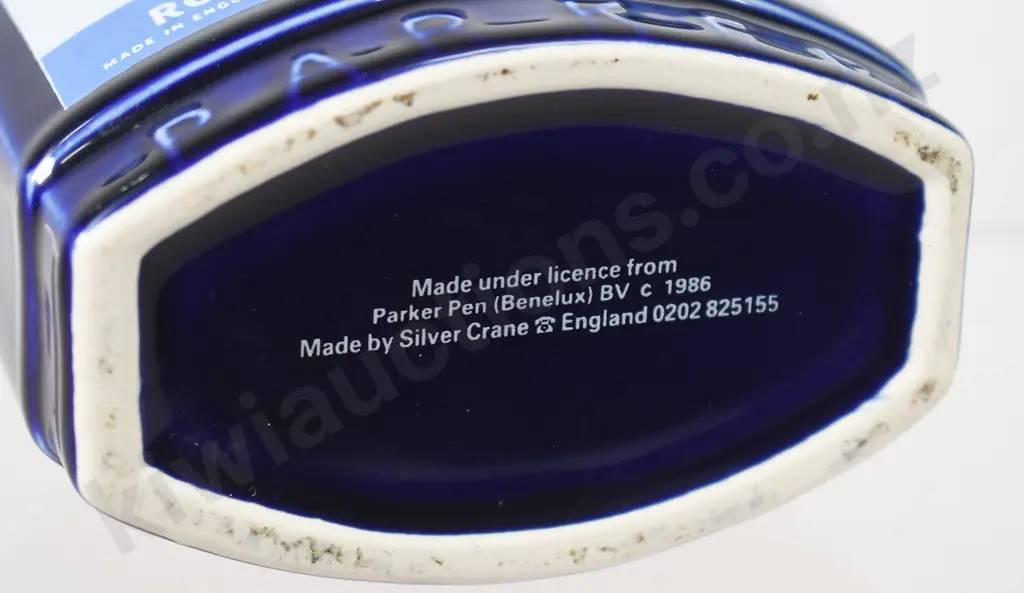 PARKER QUINK CERAMIC ADVERTISING BOTTLE Image 1++