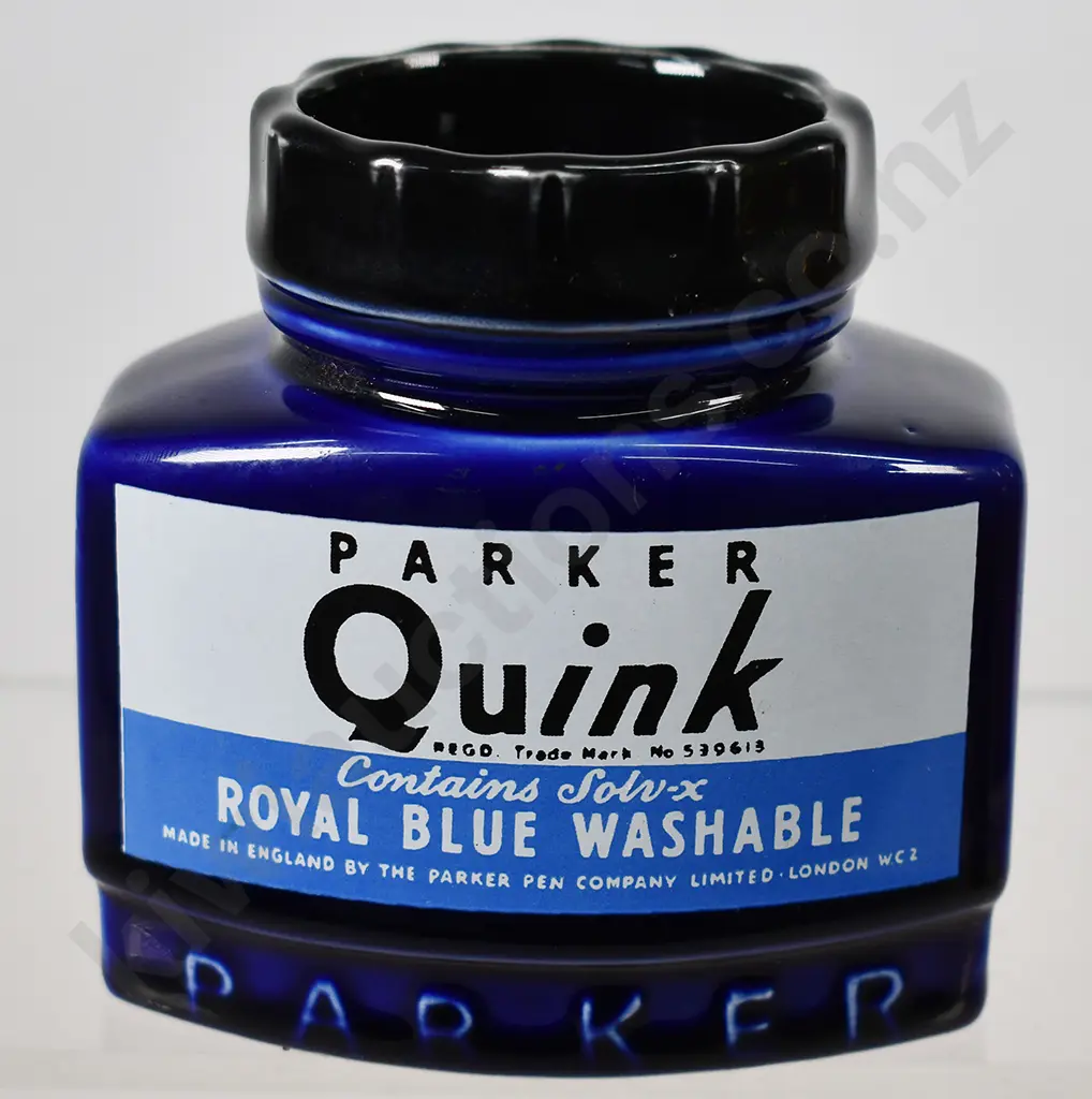 PARKER QUINK CERAMIC ADVERTISING BOTTLE Image 1++