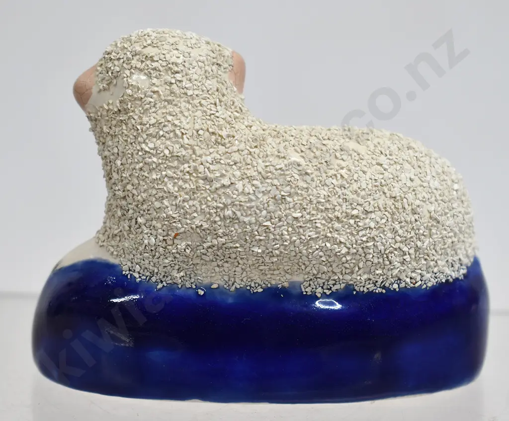 ENGLISH STAFFORDSHIRE SHEEP INKWELL Image 1++