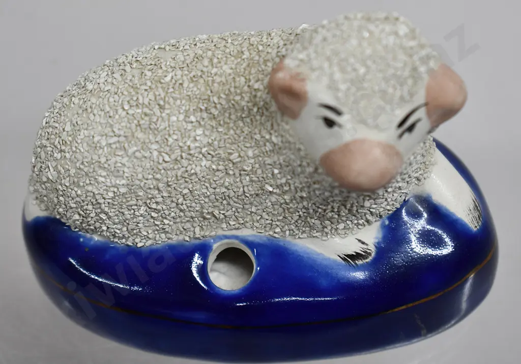 ENGLISH STAFFORDSHIRE SHEEP INKWELL Image 1++