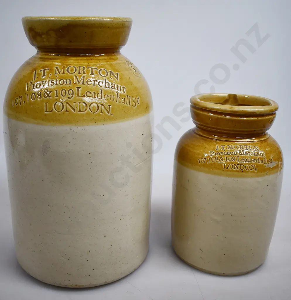 MORTON LONDON PROVISION MERCHANTS STONE CROCKS Image 1++