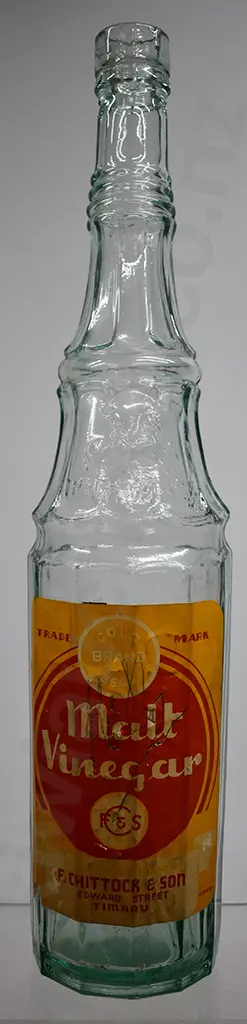 CHITTOCK TIMARU LABELED MALT VINEGAR Image 1++