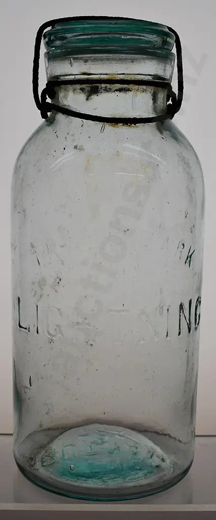 SALAD OIL EXTRA LARGE SIZE, LIGHTNING PRESERVING JAR Image 1++