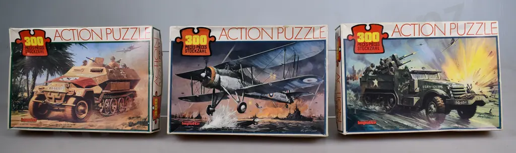 LESNEY ACTION JIGSAW PUZZLES MADE IN NZ Image 1++