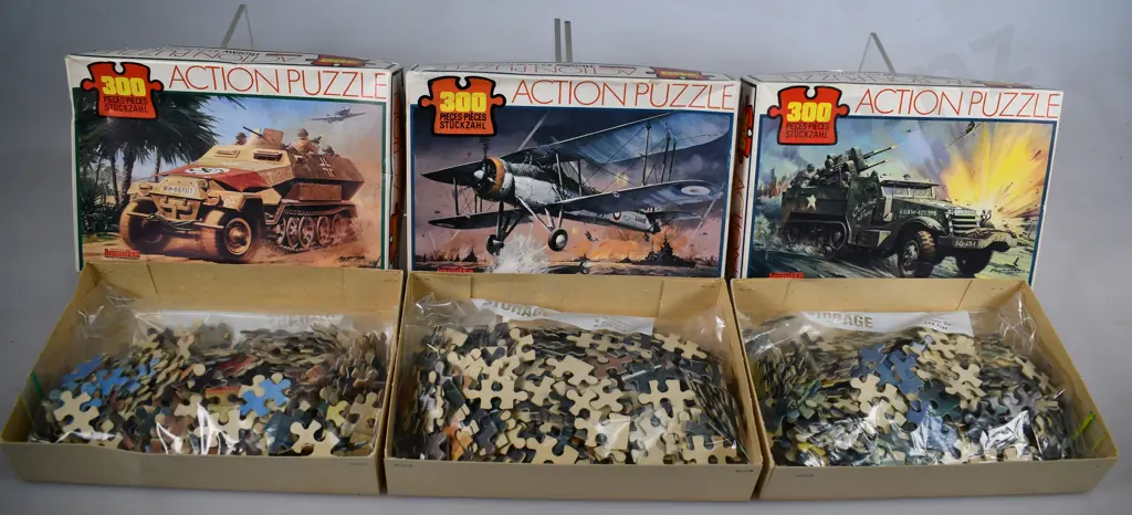 LESNEY ACTION JIGSAW PUZZLES MADE IN NZ Image 1++