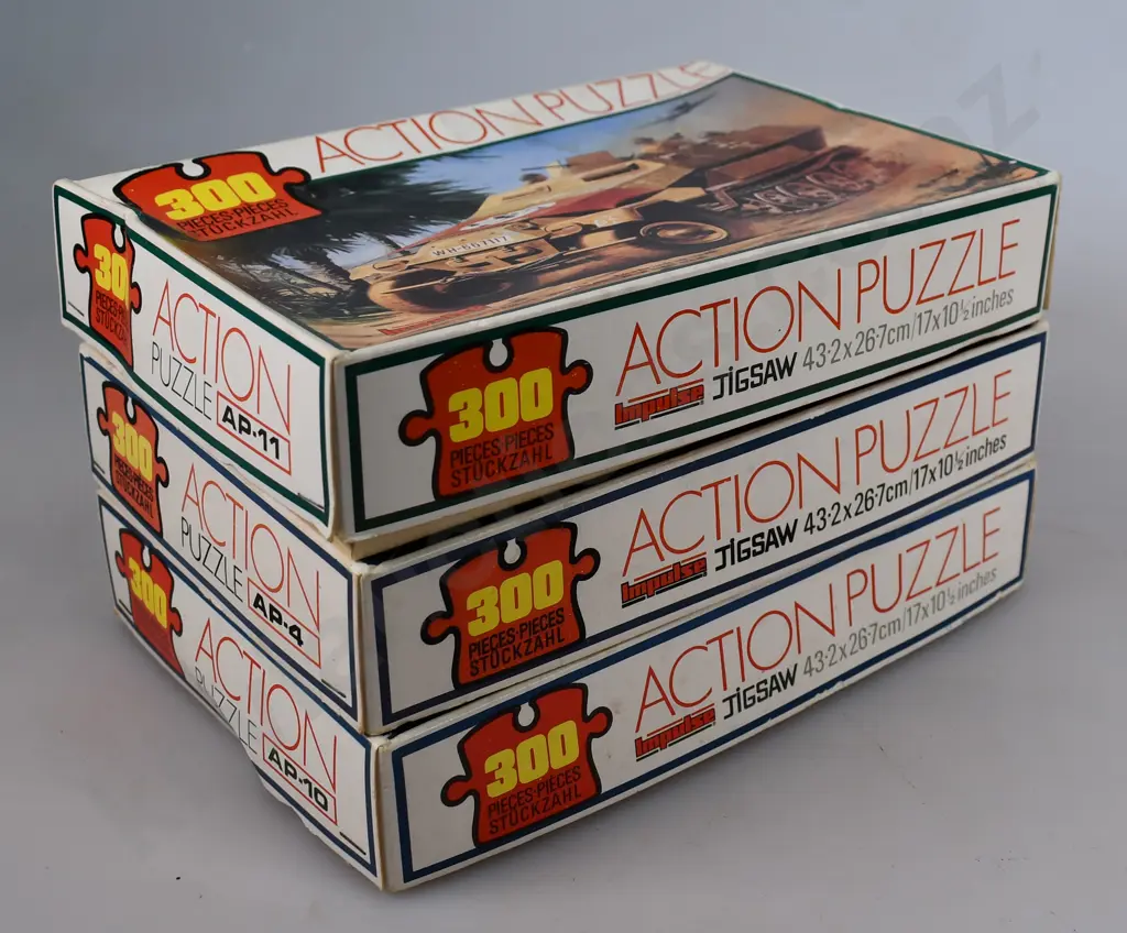 LESNEY ACTION JIGSAW PUZZLES MADE IN NZ Image 1++