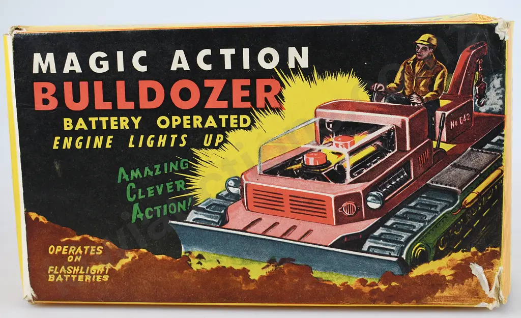 MAGIC ACTION BULLDOZER IN ORIGINAL BOX Image 1++