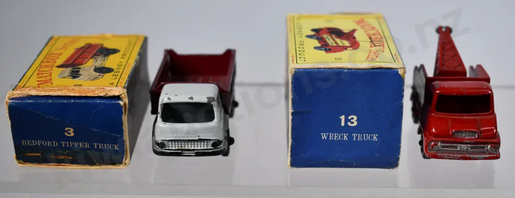 MATCHBOX SERIES TRUCKS, VAN, CRASH TENDER BOXED Image 1++