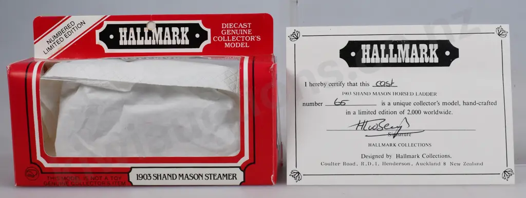 HALLMARK COLLECTIONS 1903 SHAND MASON STEAMER Image 1++