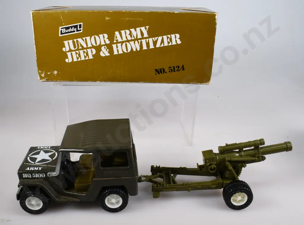 BUDDY L JUNIOR ARMY JEEP & HOWITZER Image 1++