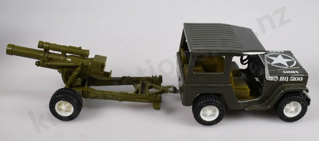 BUDDY L JUNIOR ARMY JEEP & HOWITZER Image 1++