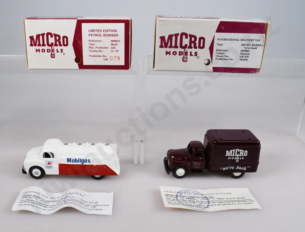 MICRO MODEL MOBIL PETROL BOWSER, INTERNATIONAL DELIVERY TRUCK Image 1++