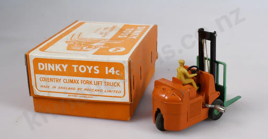 DINKY TOYS COVENTRY CLIMAX FORKLIFT TRUCK, IN ORIGINAL BOX NO. 14C Image 1++