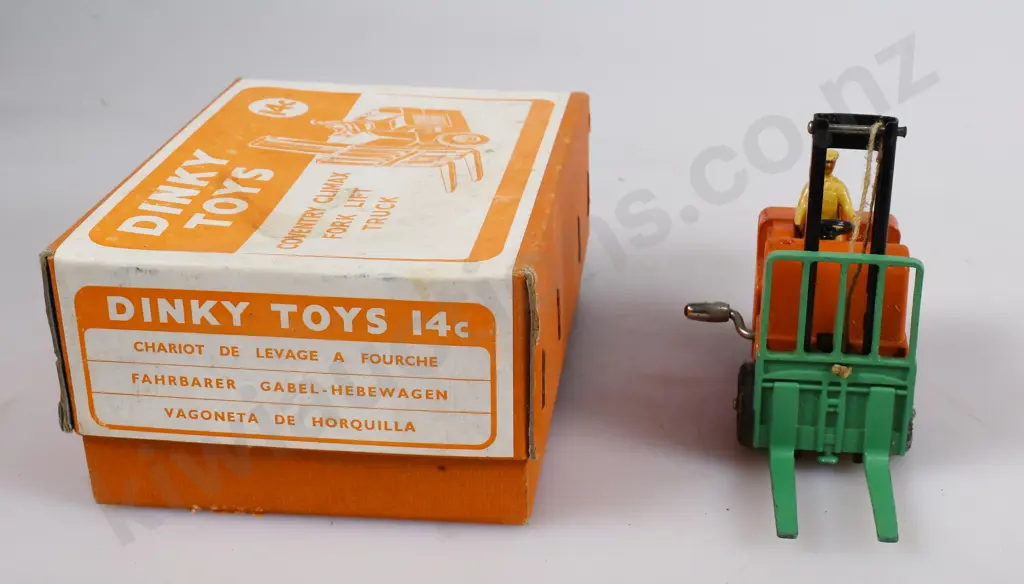 DINKY TOYS COVENTRY CLIMAX FORKLIFT TRUCK, IN ORIGINAL BOX NO. 14C Image 1++