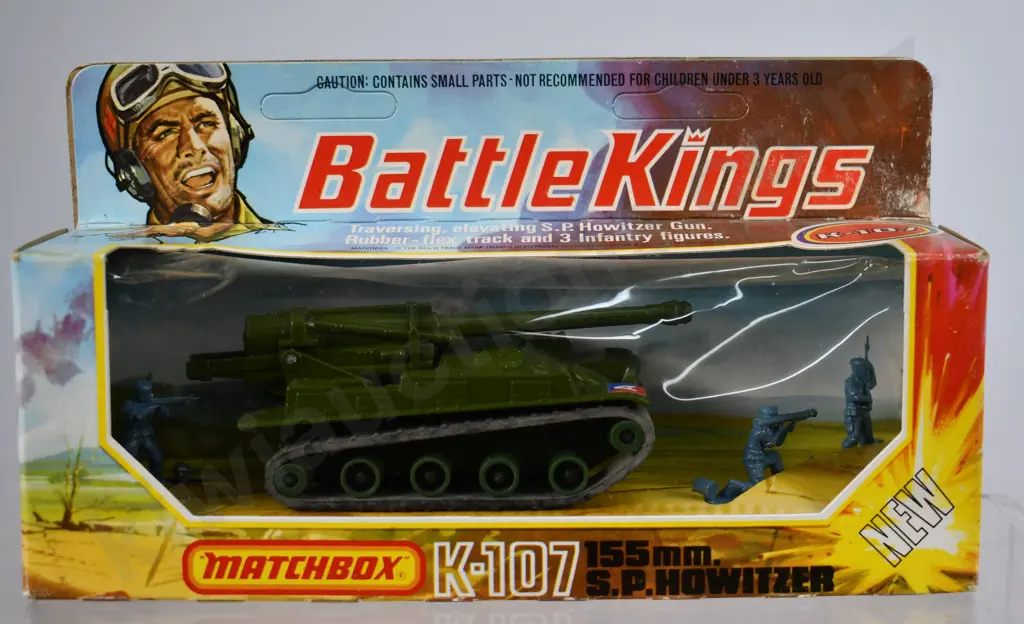 MATCHBOX BATTLE KINGS K-107 HOWITZER TANK Image 1++
