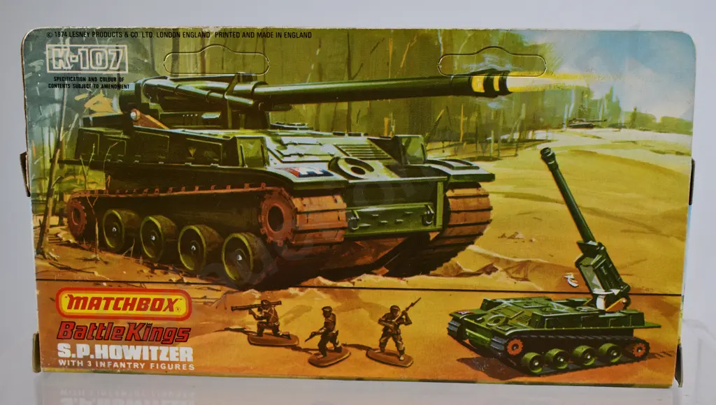 MATCHBOX BATTLE KINGS K-107 HOWITZER TANK Image 1++