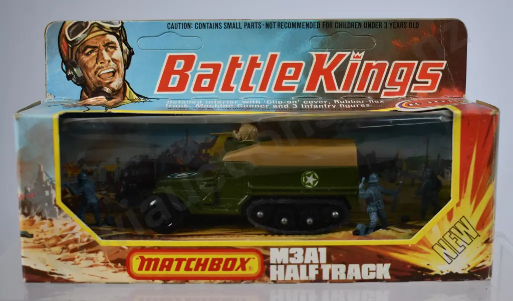 MATCHBOX BATTLE KINGS K-108 M3A1 HALF TRACK Image 1++