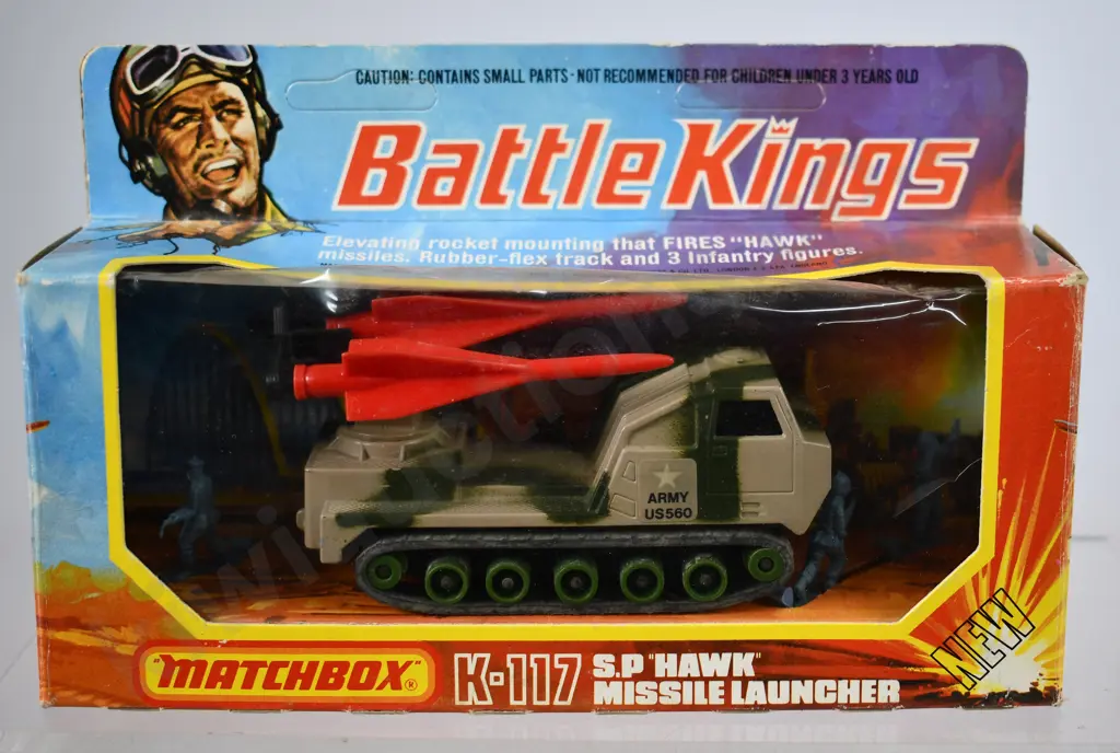 MATCHBOX BATTLE KINGS K-117 HAWK MISSLE LAUNCHER Image 1++
