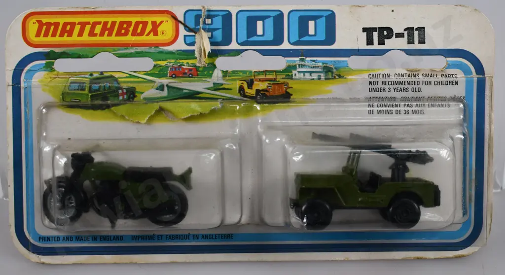 MATCHBOX 900 TP-11 ARMY, MOTORCYCLE, OFF-ROAD JEEP Image 1++