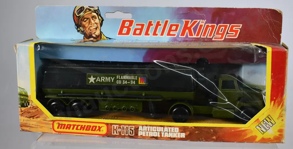MATCHBOX BATTLE KINGS K-115 ARTICULATED PETROL TANKER Image 1++