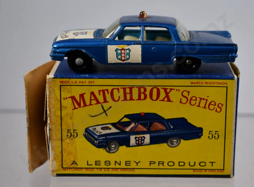 MATCHBOX SERIES POLICE PATROL CAR NO. 55 Image 1++