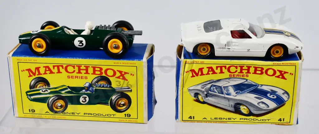MATCHBOX SERIES LOTUS & FORD G.T. RACING CARS, BOXED Image 1++