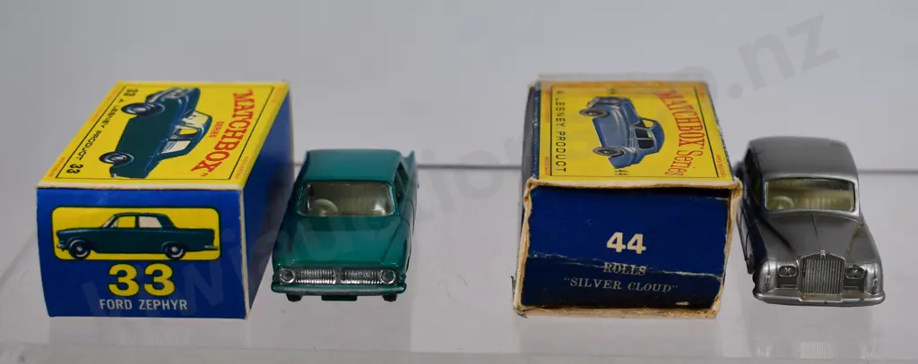 MATCHBOX SERIES FORD ZEPHYR, ROLLS SILVER CLOUD, BOXED Image 1++