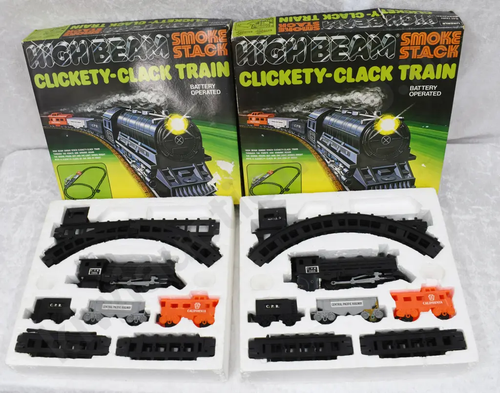 BOXED LINCOLN INTERNATIONAL TOYS, CLICKETY-CLACK TRAIN, BIG RIG CHASE Image 1++