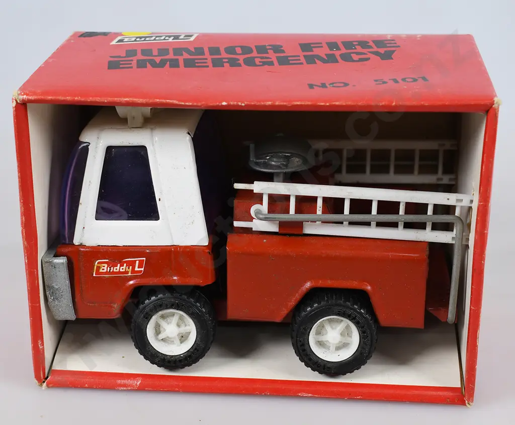 BUDDY L JUNIOR FIRE EMERGENCY & DUMP TRUCK Image 1++