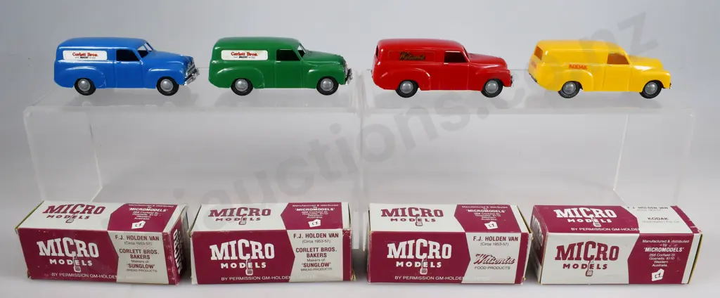 MICRO MODEL PLASTIC F.J. HOLDEN PANEL VANS Image 1++