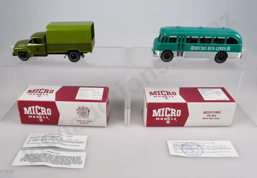 MICRO MODEL OHV FG ARMY TRUCK, BEDFORD SB BUS Image 1++