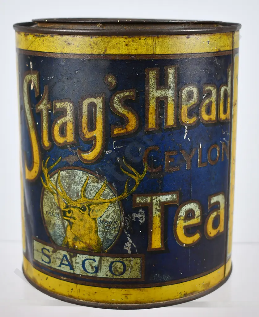 STAGS HEAD CEYLON TEA TIN Image 1++