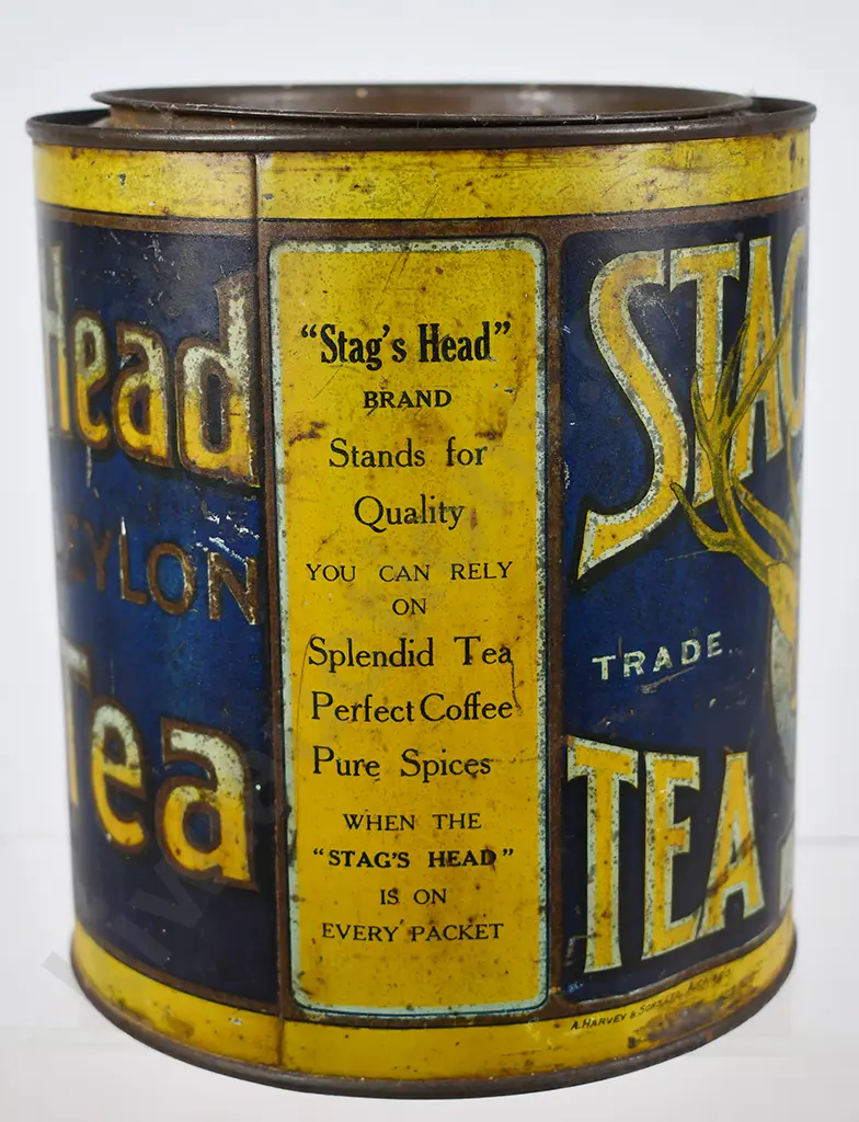 STAGS HEAD CEYLON TEA TIN Image 1++