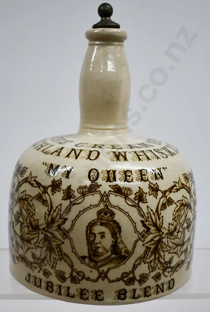 MY QUEEN STONEWARE WHISKY JUG Image 1++