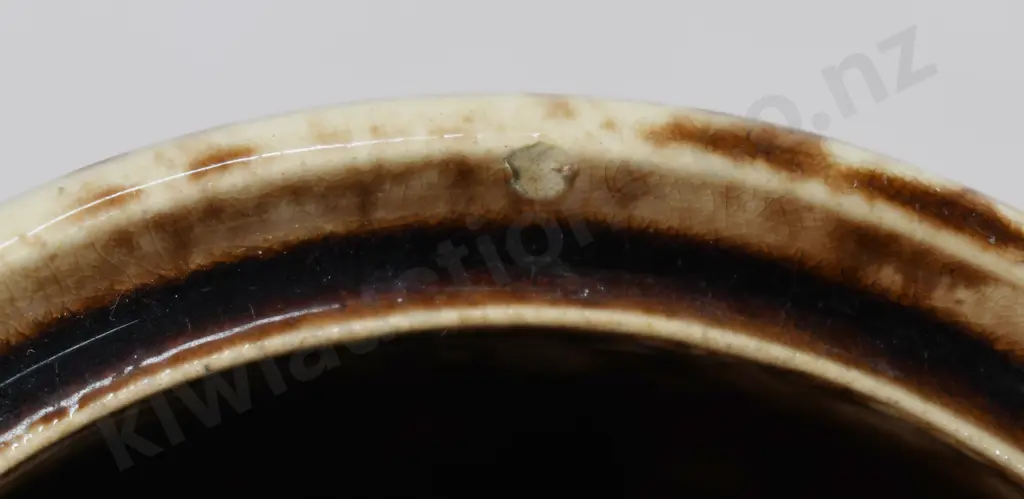 MAJOLICA GLAZED LIDDED BARREL Image 1++