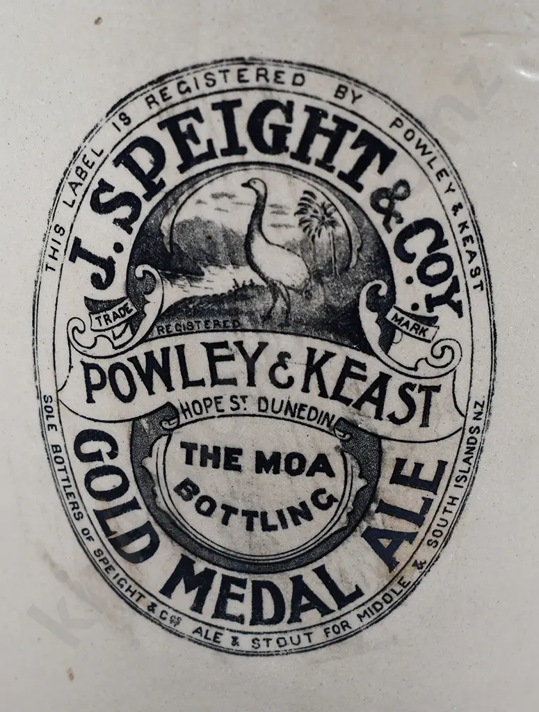 POWLEY & KEAST SPEIGHTS (DUNEDIN) STONE JAR Image 1++