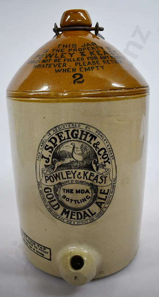 POWLEY & KEAST SPEIGHTS (DUNEDIN) STONE JAR Image 1++