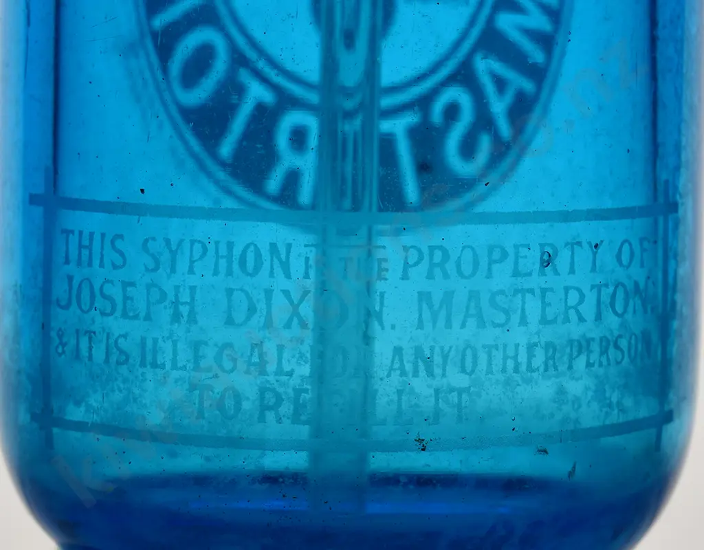 DIXON MASTERTON BLUE SODA SYPHON Image 1++