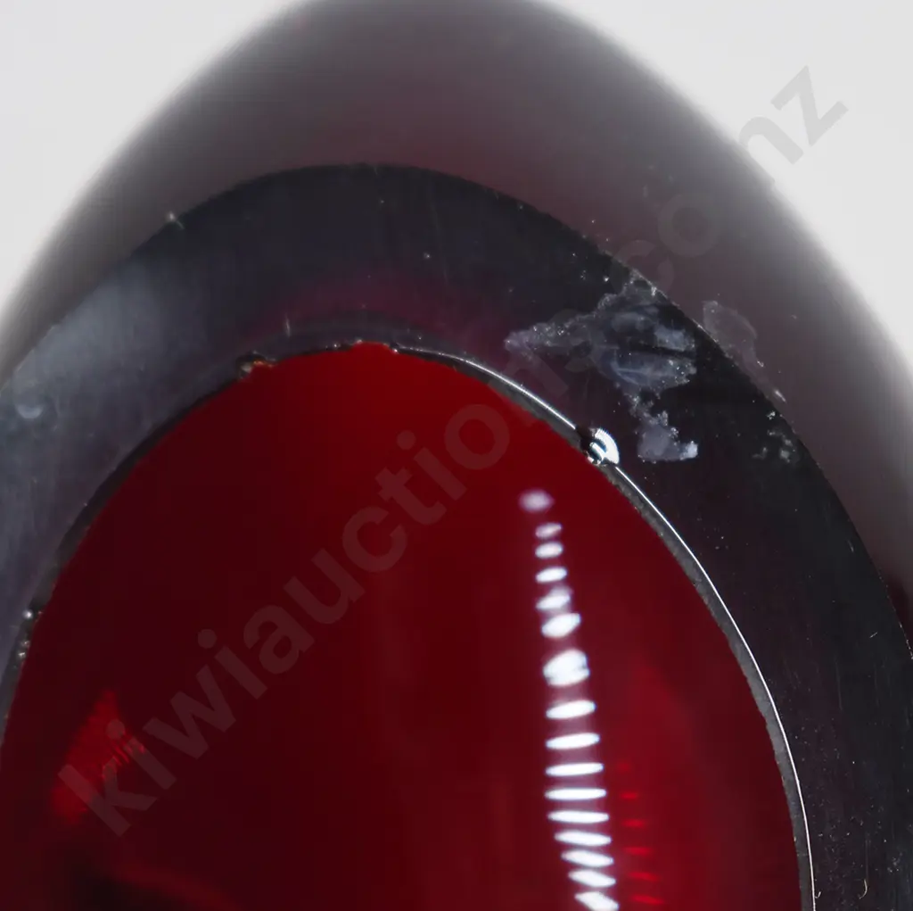 SILVER PLATE & RED GLASS HONEY POT Image 1++