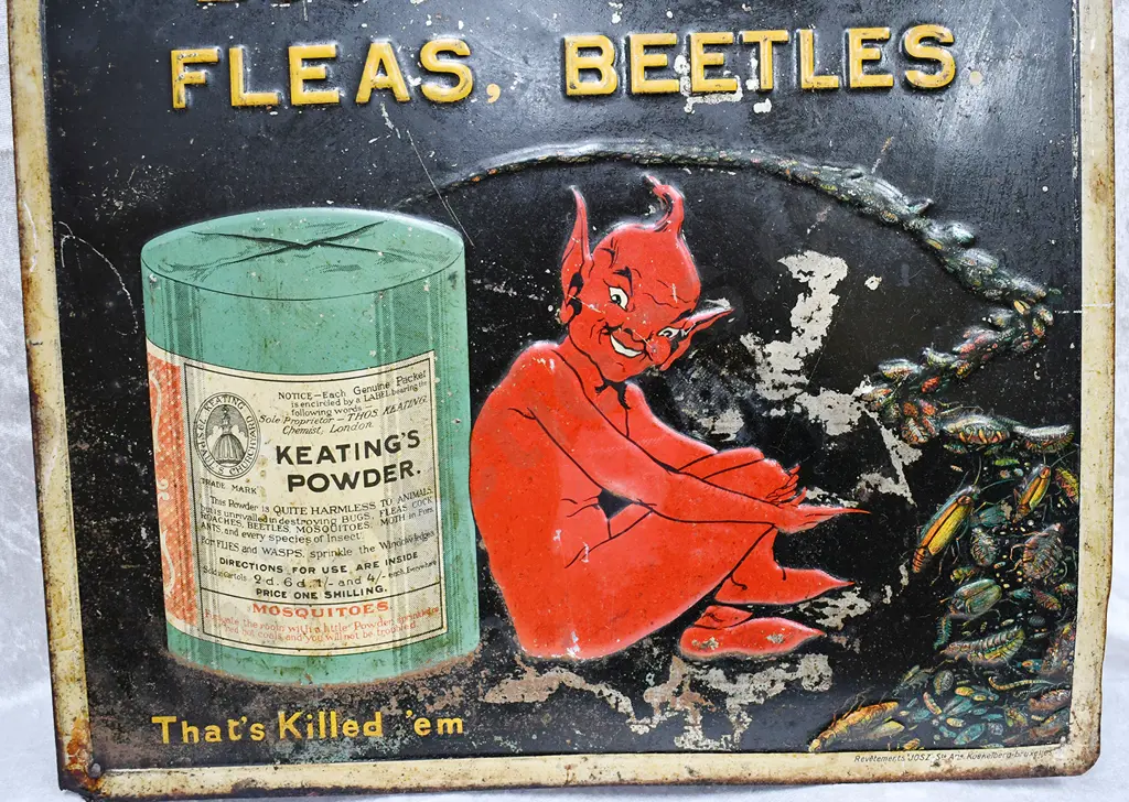 KEATING'S POWDER TIN SIGN Image 1++