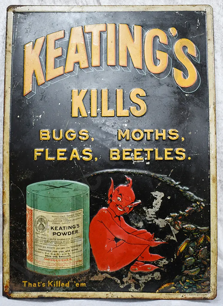 KEATING'S POWDER TIN SIGN Image 1++